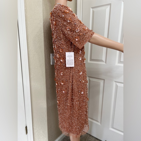 Adrianna Papell Pink Sheath Mini Dress for Weddings - Picture 6 of 11